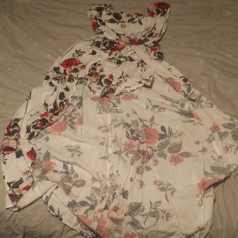 Maxi Floral Romper with skirt backing